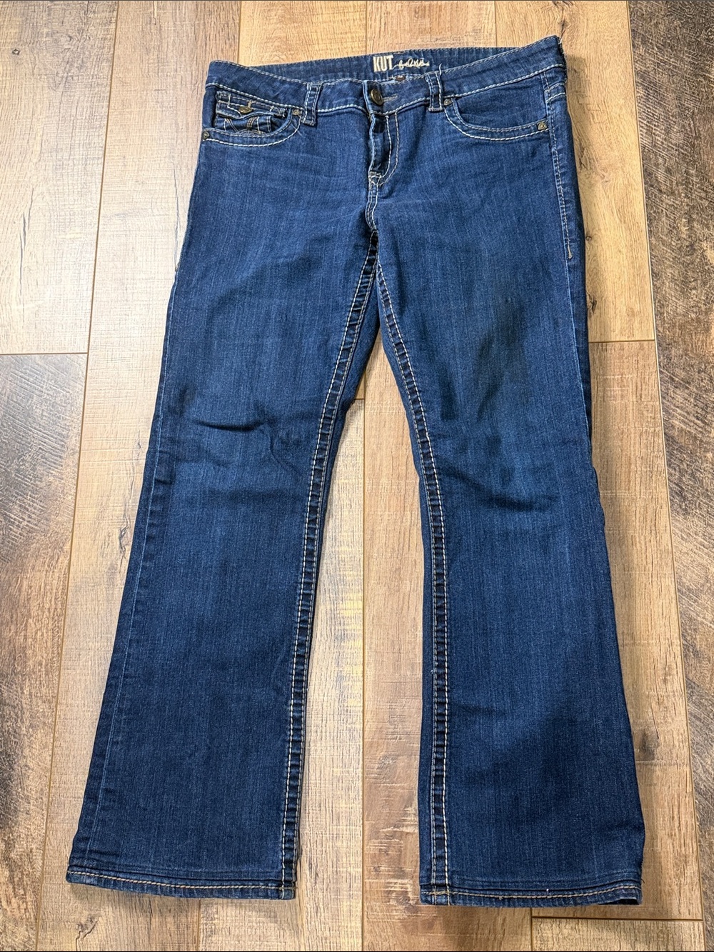 Kut from the Kloth Women's Bootcut Jeans Dark Blue Denim Style KP536MB6 Size 12